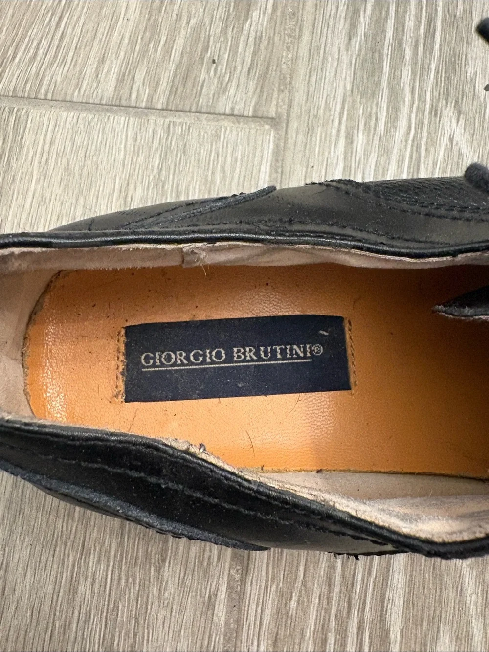 Giorgio Brutini Black Leather Cap-Toe Derby Men’s Dress Shoes